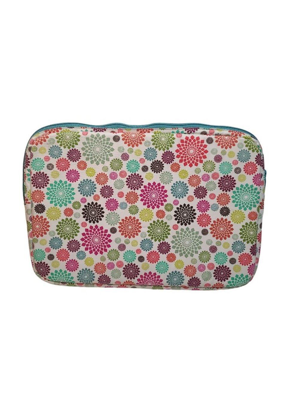 C.R. Gibson Iota Chic Laptop Sleeve Padded Bag Zip Close Geometric Multicolored